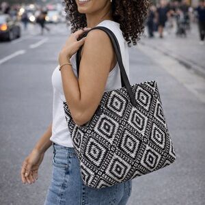 Joe Boxer Geometric Tote Bag.